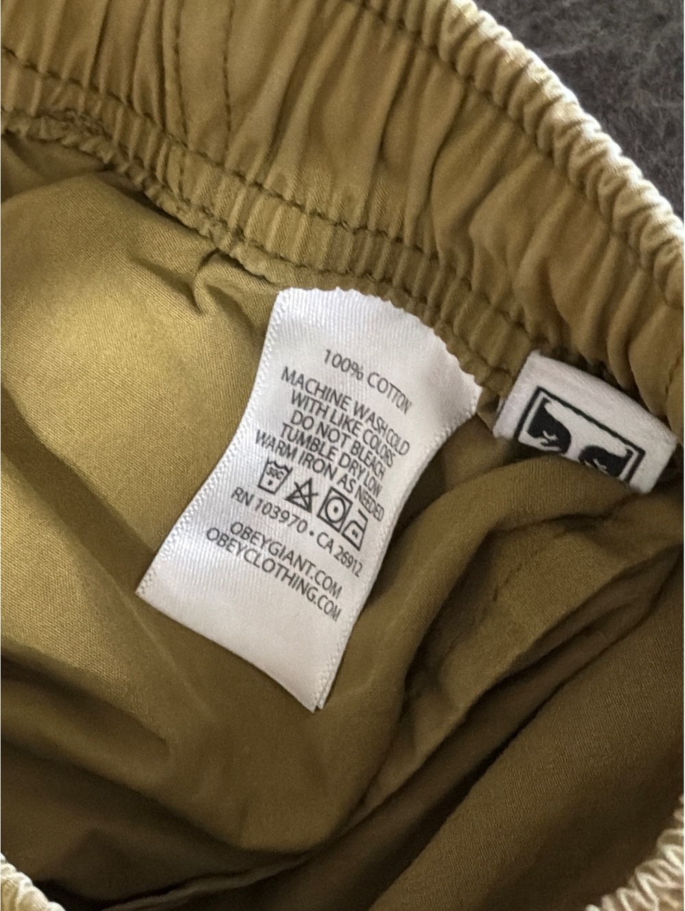 OBEY Sunny Poplin Cargo Pants Olive Oil Y2K Inspired Joggers Women's Size Small - Picture 7 of 9